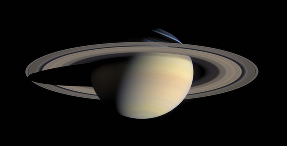 The most detailed image ever made of Saturn and its rings was sent by the Cassini spacecraft on October 6, 2004.