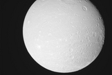 This raw, unprocessed image was taken by NASA's Cassini spacecraft on May 2, 2012. The camera was pointing toward Dione at approximately 14,835 miles (23,875 kilometers) away.