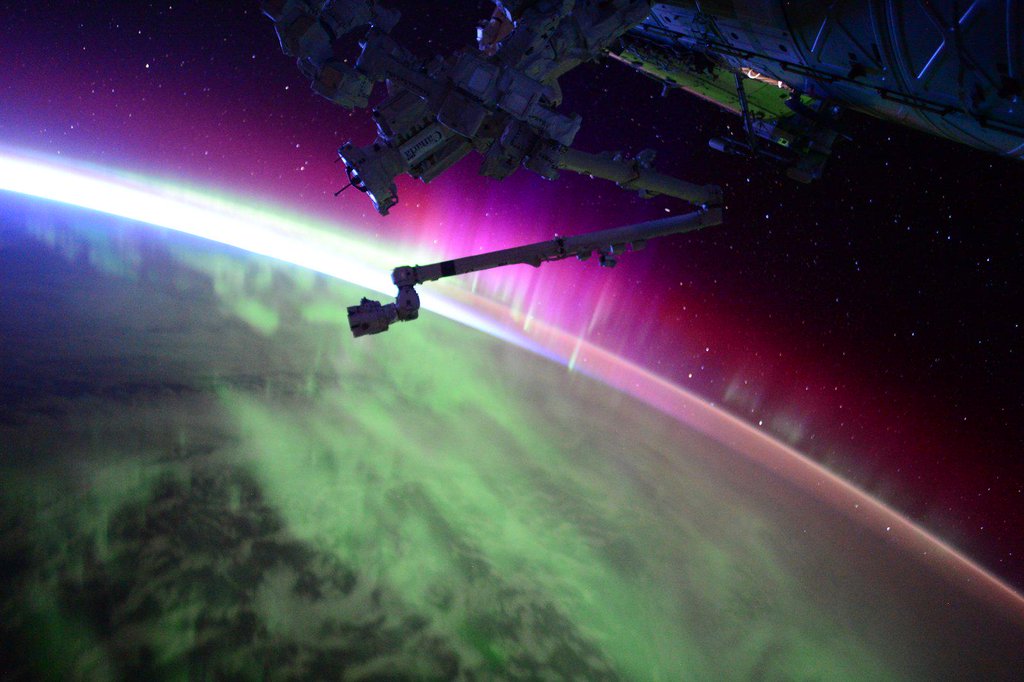 Aurora Solar Storm 2015 by Scott Kelly