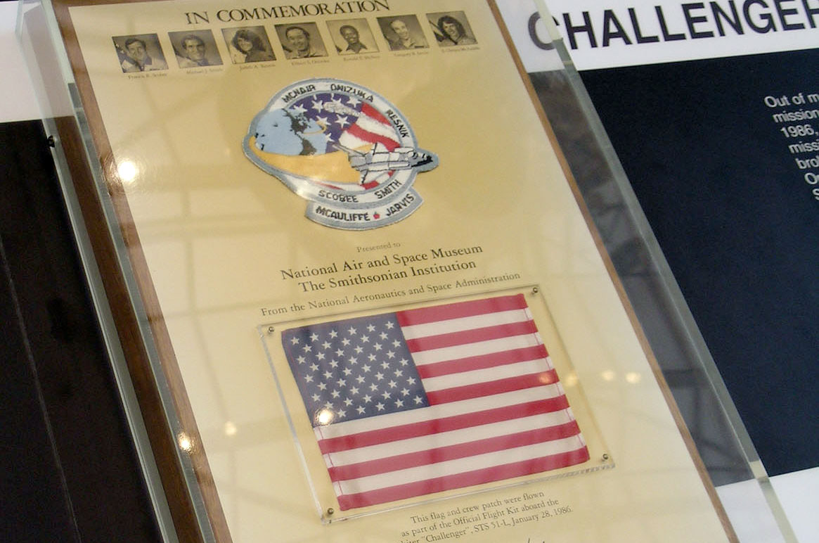 Space Shuttle Challenger's Fallen Flags and Patches, 30 Years Later