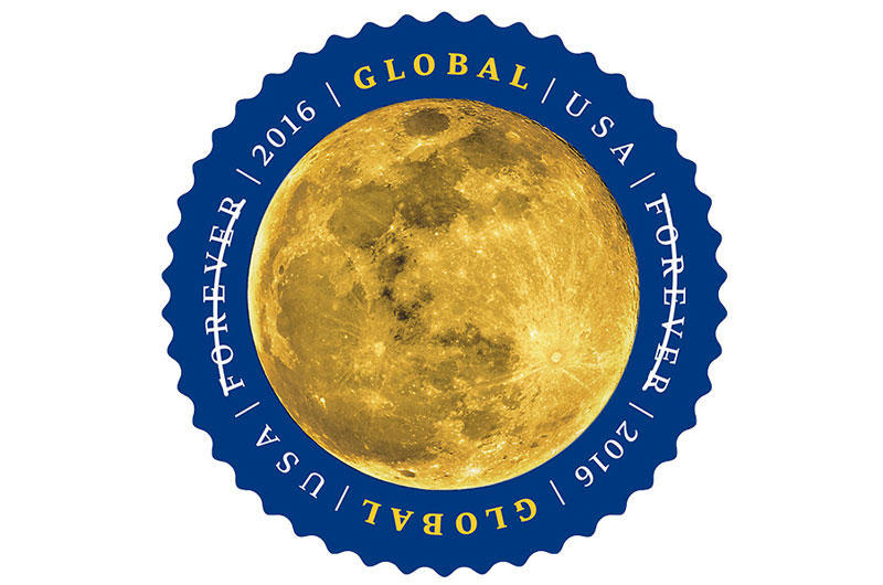 Moon Mail: Earth's Moon Rises on New US Postage Stamp