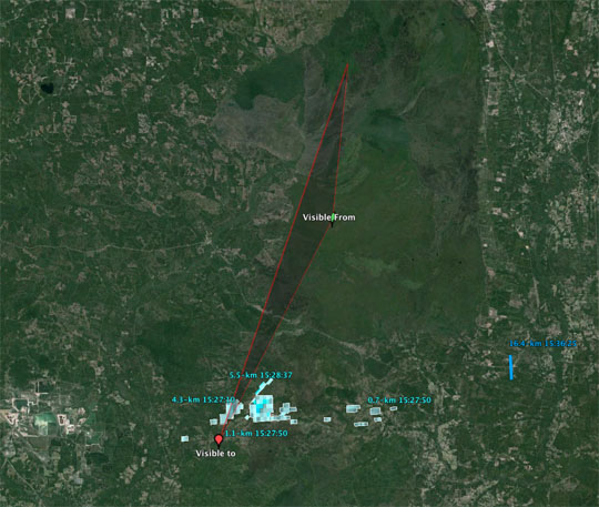 AMS Trajectory & Doppler Weather Radar Return