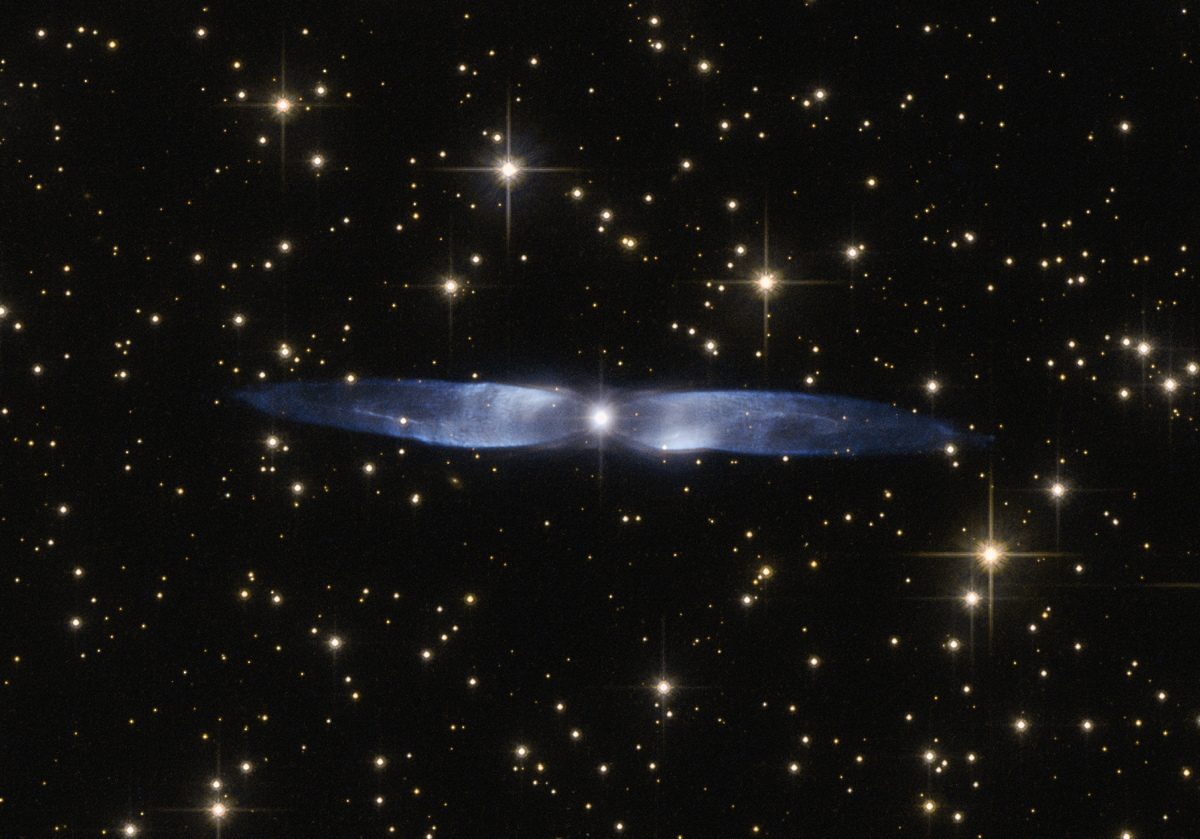 'Hen's Wings' Glow Blue in Enchanting Hubble Telescope Image