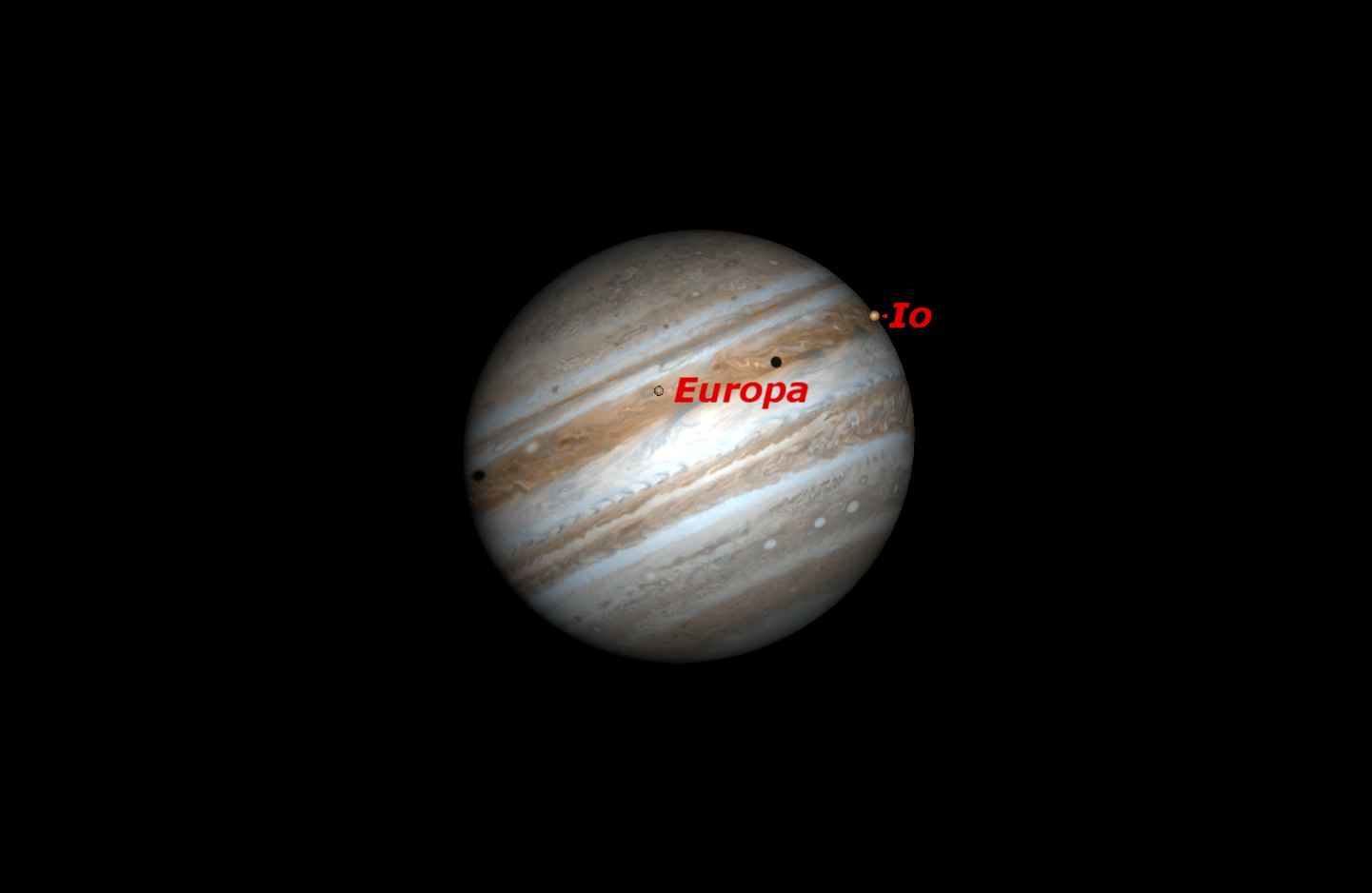 Double shadow transit on Jupiter, April 2016