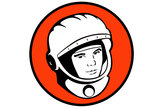 Yuri’s Night logo depicting cosmonaut Yuri Gagarin.