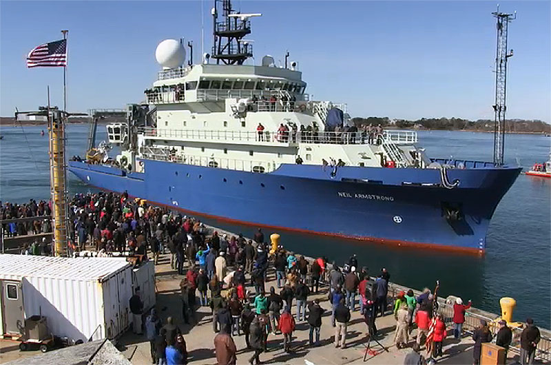 R/V Neil Armstrong Arrives at Woods Hole Oceanographic Institution