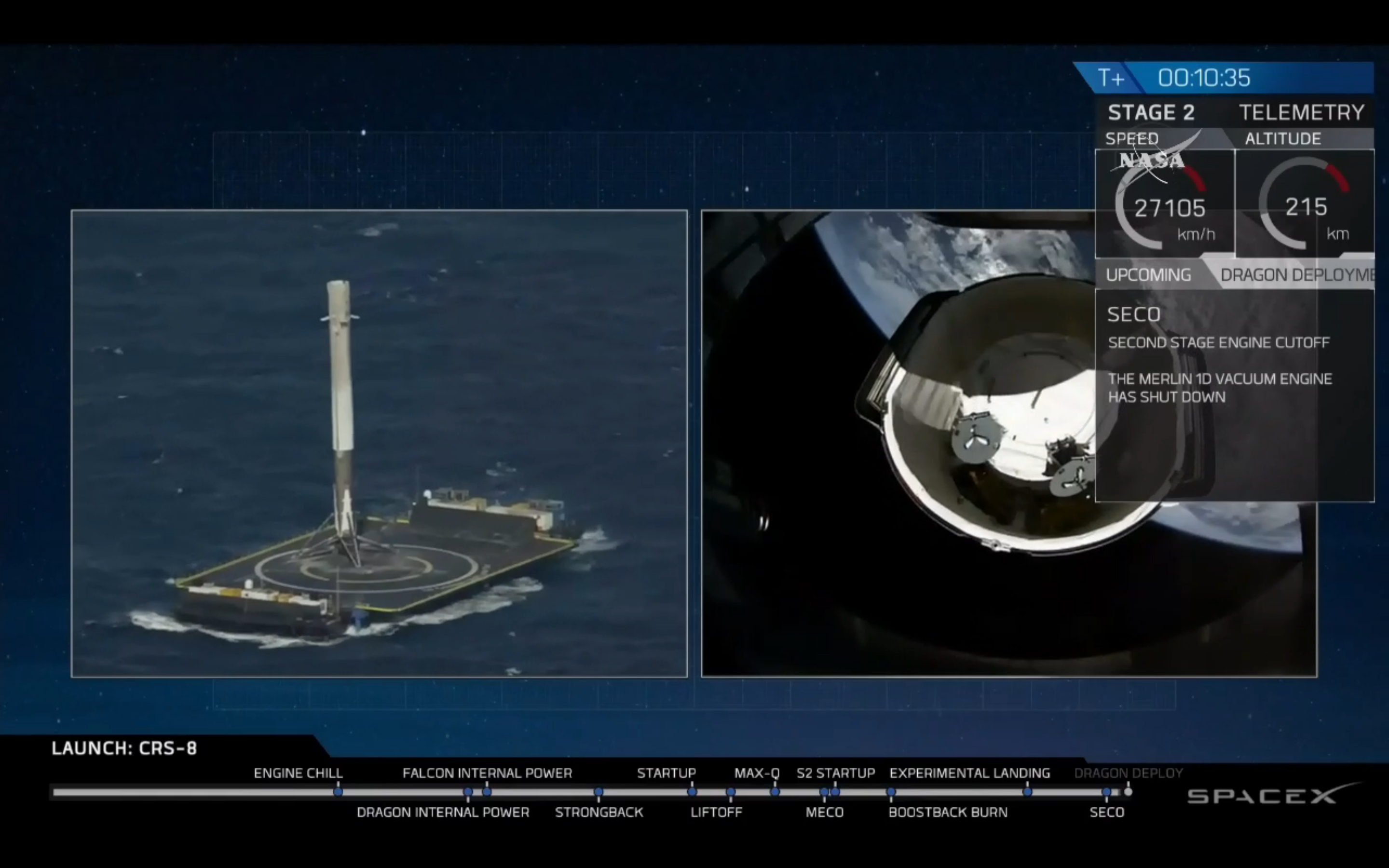 SpaceX Falcon 9 Booster on Drone Ship