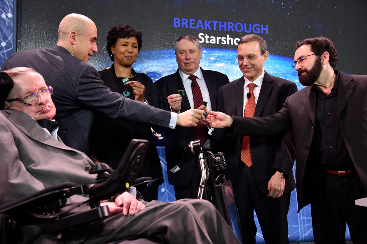 Stephen Hawking and Breakthrough Starshot Panelists