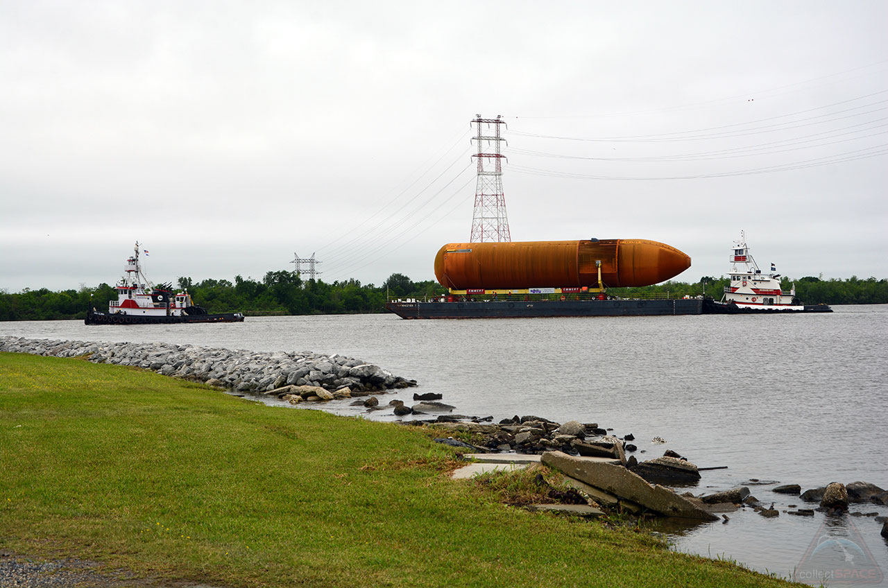 Last Flight-Qualified Space Shuttle External Tank Sets Sail for California