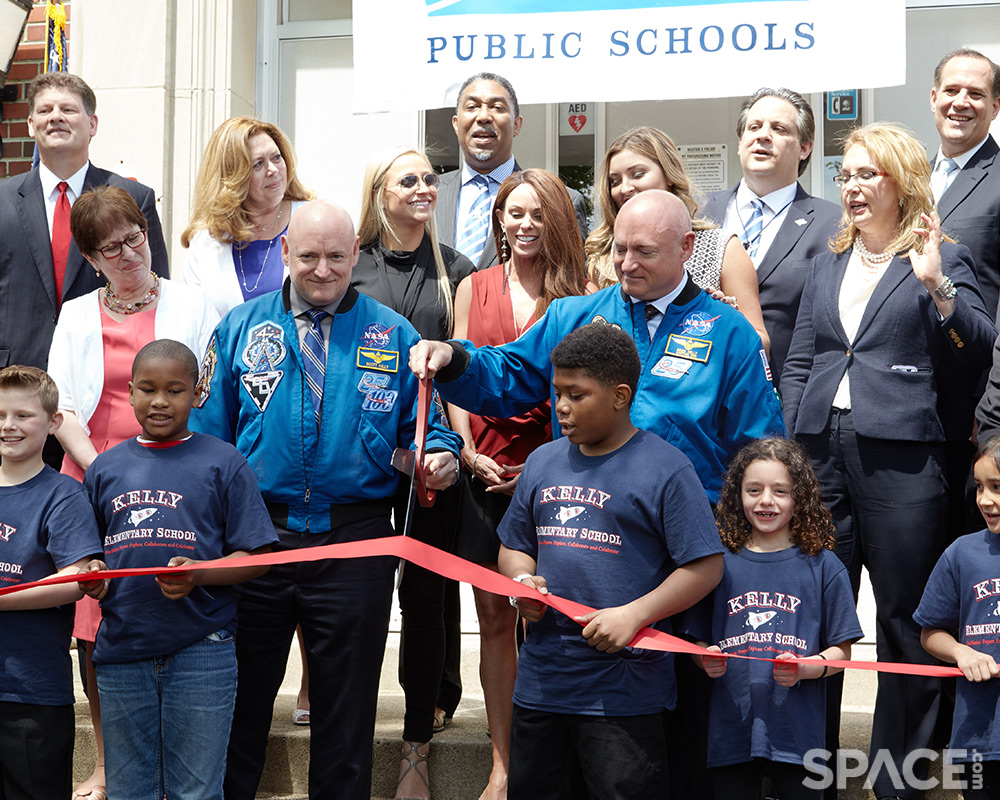 A ribbon cutting