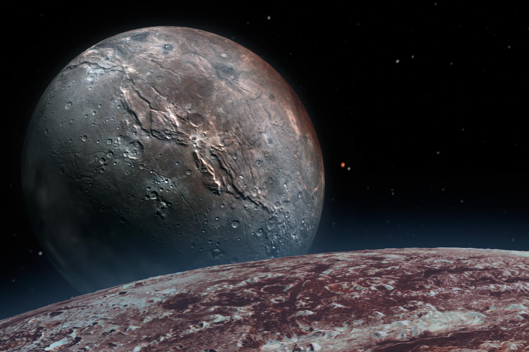 Tour 3D Pluto in New Portable Virtual-Reality View