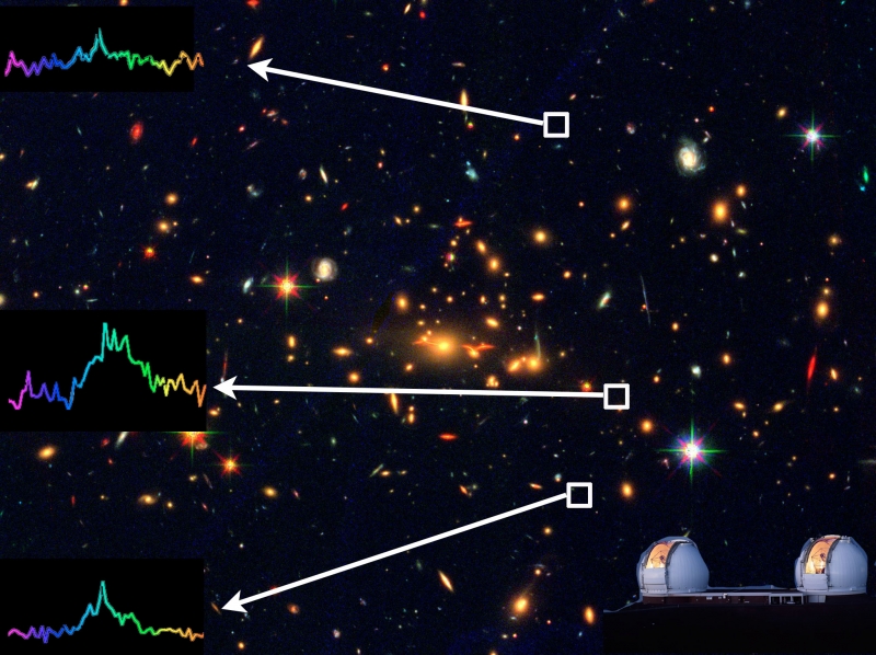 Light Bending Trick Reveals Supremely Old, Faint Galaxy