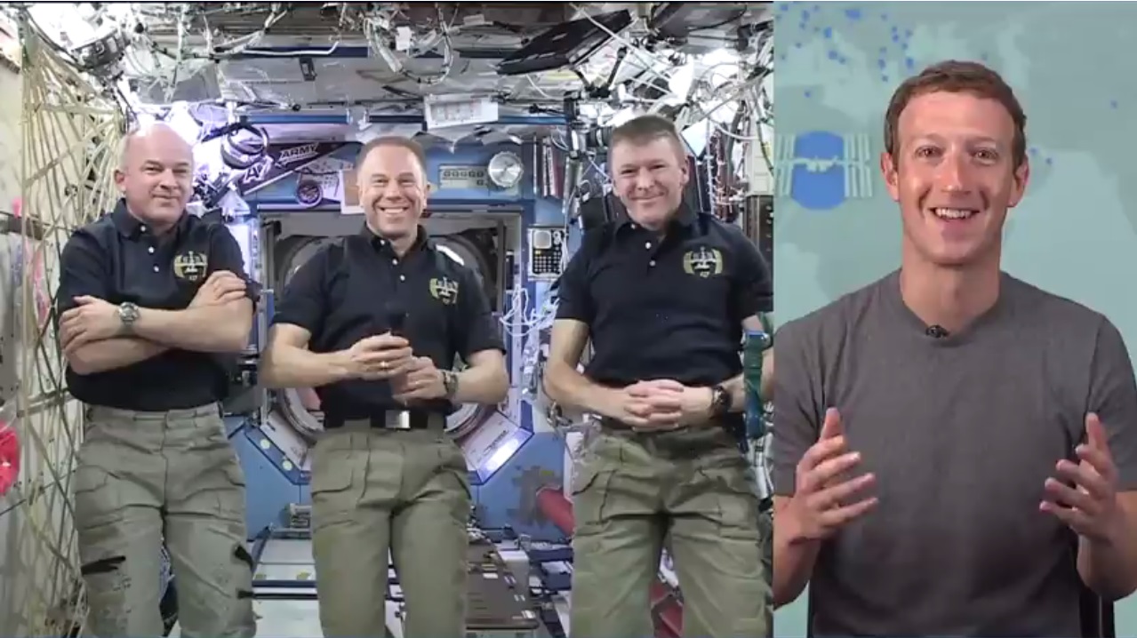 Facebook Live — from Space! Astronauts Chat with Mark Zuckerberg