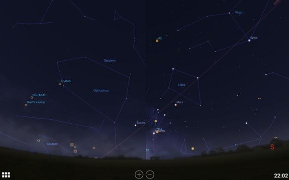 Most sky-charting apps allow the visual magnitudes of the stars to be adjusted to show more or fewer stars. Use this to match your observing conditions. The left-hand panel shows the app as configured for a typical suburban sky, while on the right, more stars are enabled, as seen under a rural sky. 