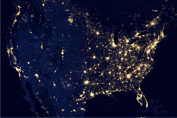 The Black Marble is a global mosaic from NASA that consists of nighttime satellite imagery that has been geo-referenced for use in Google Earth. Zoom in on your city to find areas with less light pollution. 