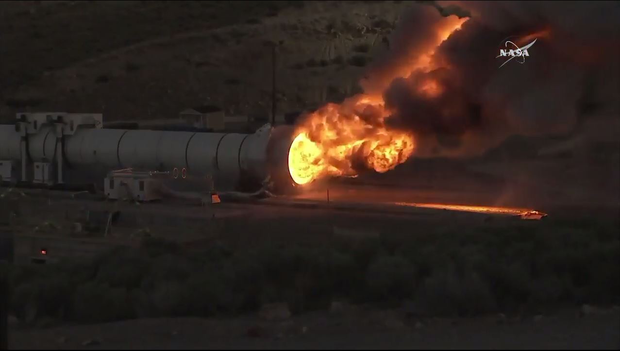 SLS Engine Test Fire Ending