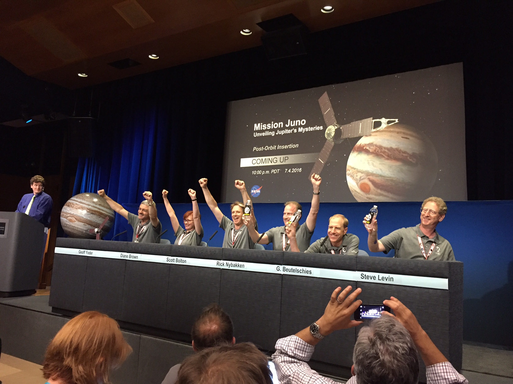 NASA, Juno Team Exult in Successful Jupiter Arrival