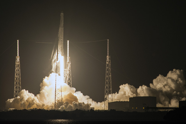 Falcon 9 Rises off the Pad