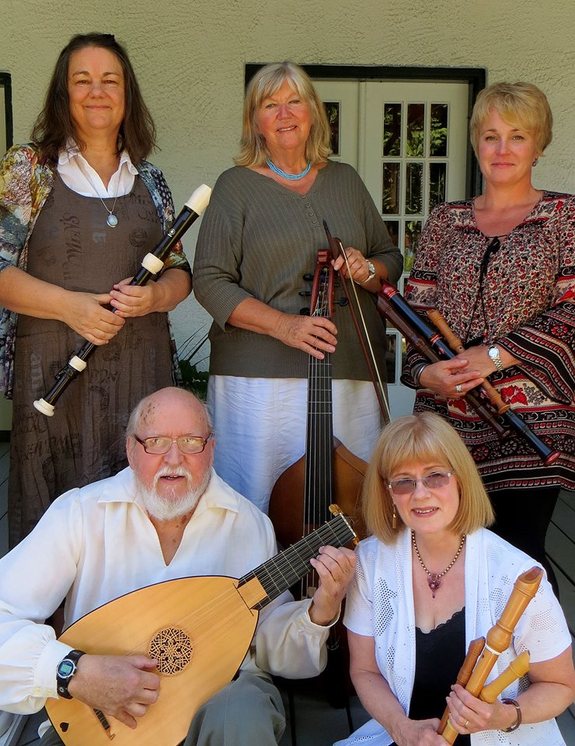 Five musical "stars" in the northern sky. Geoff was the founding member and anchor of the early music quintet aptly named Cassiopeia. Geoff played a number of instruments including the lute and recorder.