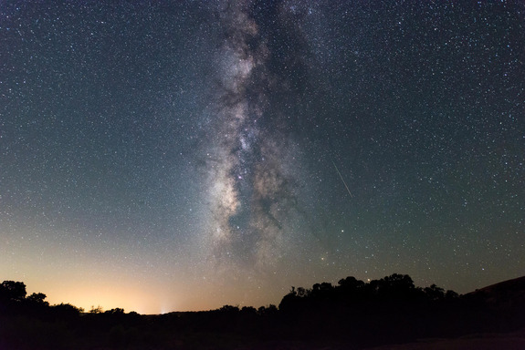 Astrophotographer Sergio Garcia Rill captured this stunning view of a Perseid meteor with the Milky Way from Enchanted Rock State Park in Texas (an International Dark-Sky Association site) on Aug. 7, 2016 ahead of the peak of 2016 Perseid meteor shower.